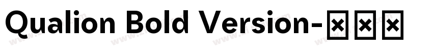 Qualion Bold Version字体转换